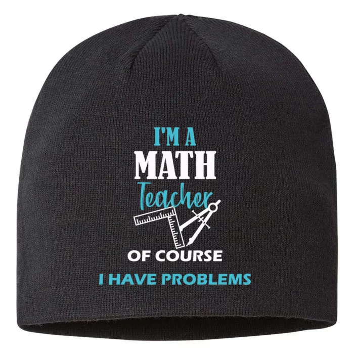 Math Teacher Problems 8 1/2in Sustainable Knit Beanie