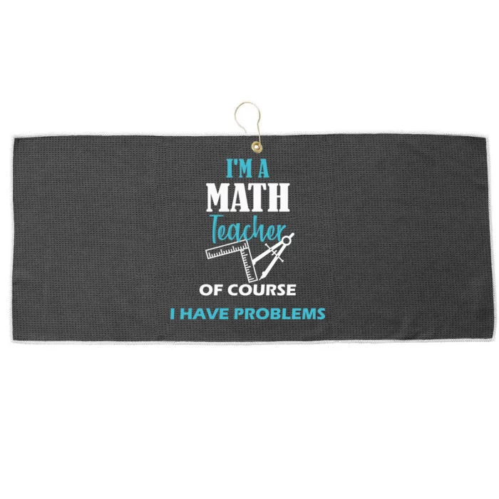 Math Teacher Problems Large Microfiber Waffle Golf Towel