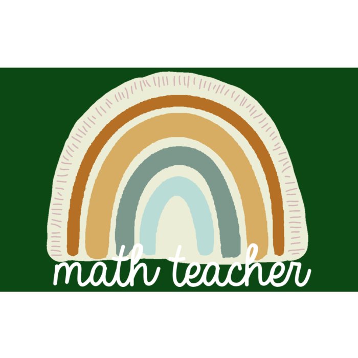 Math Teacher Rainbow Bumper Sticker