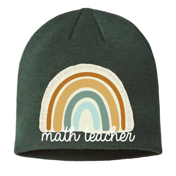 Math Teacher Rainbow 8 1/2in Sustainable Knit Beanie