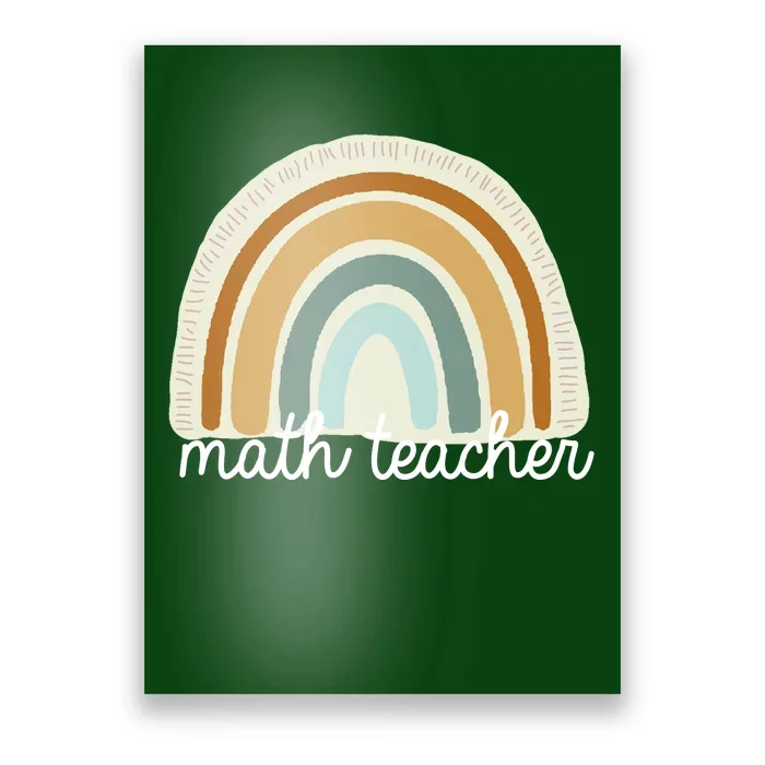 Math Teacher Rainbow Poster