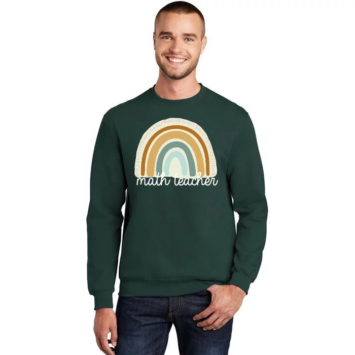 Math Teacher Rainbow Tall Sweatshirt