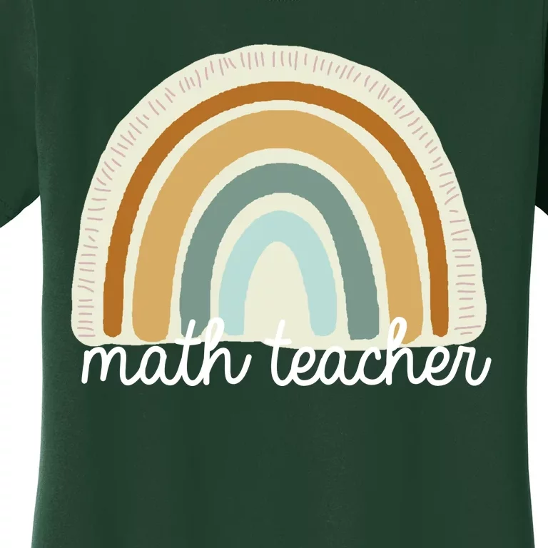 Math Teacher Rainbow Women's T-Shirt