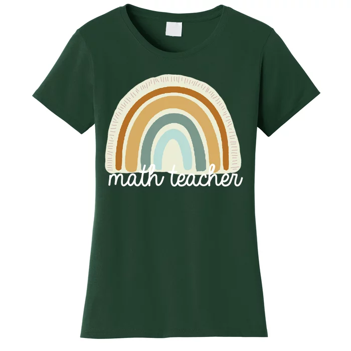 Math Teacher Rainbow Women's T-Shirt