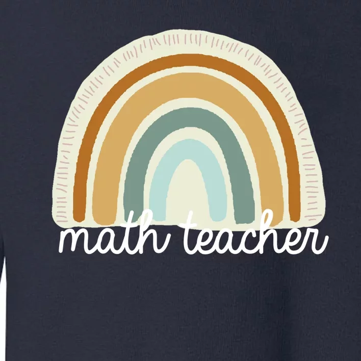 Math Teacher Rainbow Toddler Sweatshirt