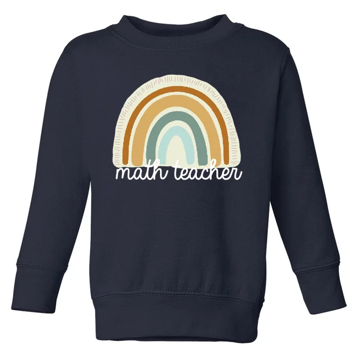 Math Teacher Rainbow Toddler Sweatshirt