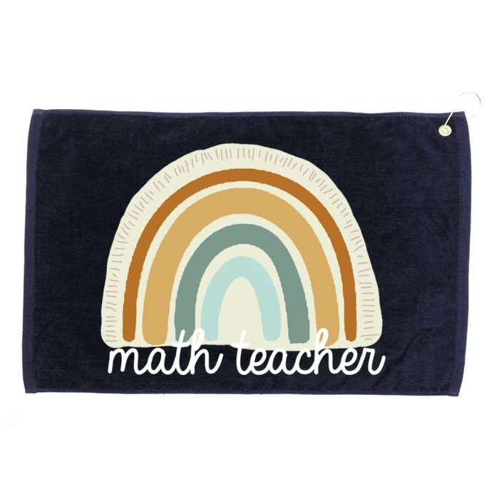 Math Teacher Rainbow Grommeted Golf Towel