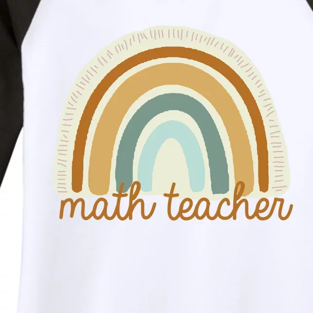 Math Teacher Rainbow Women's Tri-Blend 3/4-Sleeve Raglan Shirt