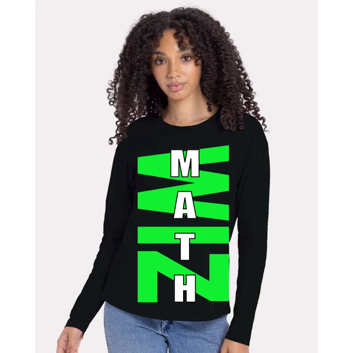 Math Wiz Logo Womens Cotton Relaxed Long Sleeve T-Shirt