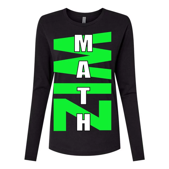 Math Wiz Logo Womens Cotton Relaxed Long Sleeve T-Shirt