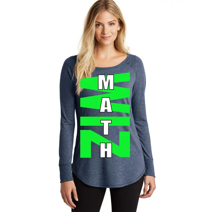 Math Wiz Logo Women's Perfect Tri Tunic Long Sleeve Shirt