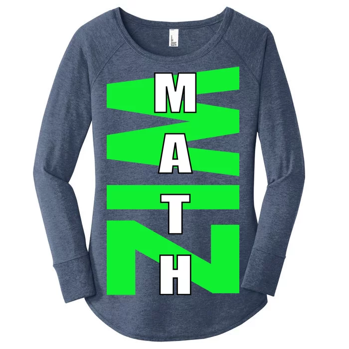 Math Wiz Logo Women's Perfect Tri Tunic Long Sleeve Shirt