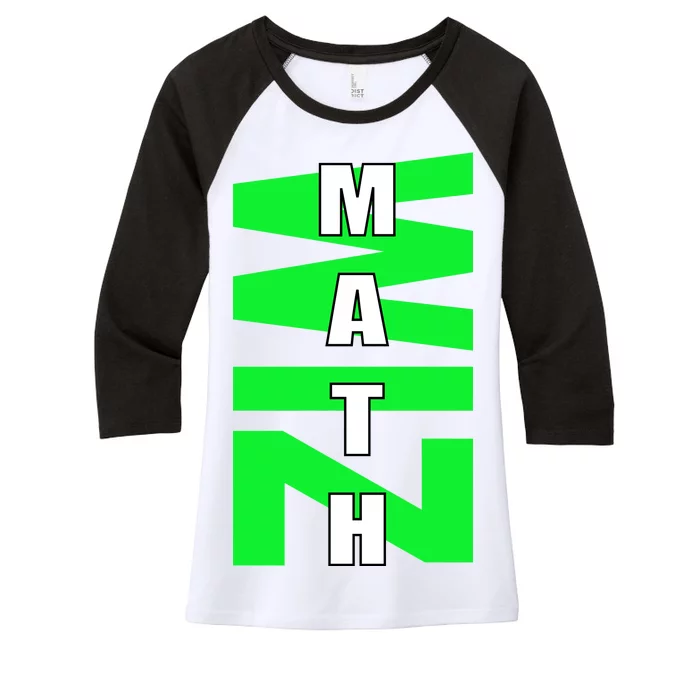 Math Wiz Logo Women's Tri-Blend 3/4-Sleeve Raglan Shirt