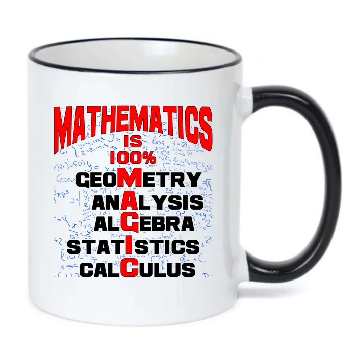 Mathematics Is 100 Percent Magic Black Color Changing Mug