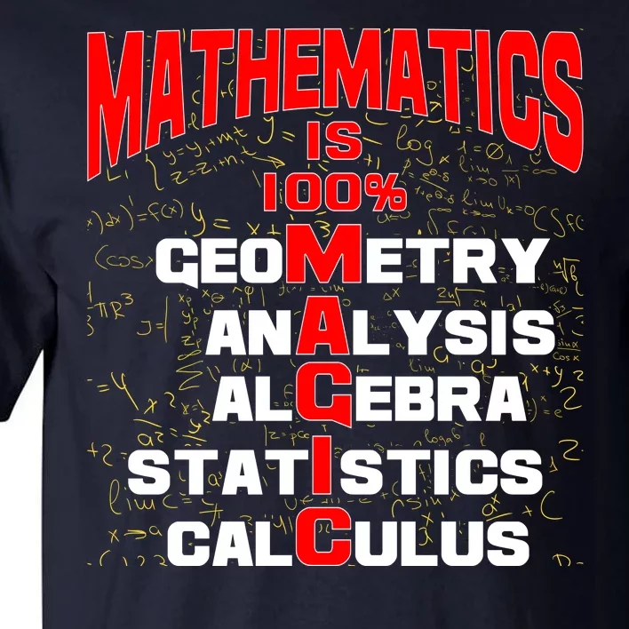 Mathematics Is 100 Percent Magic Tall T-Shirt