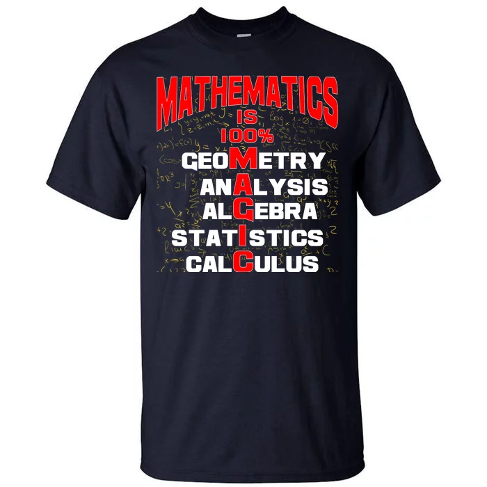 Mathematics Is 100 Percent Magic Tall T-Shirt