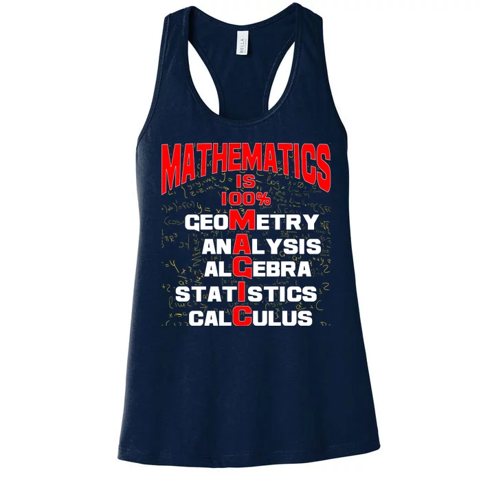 Mathematics Is 100 Percent Magic Women's Racerback Tank