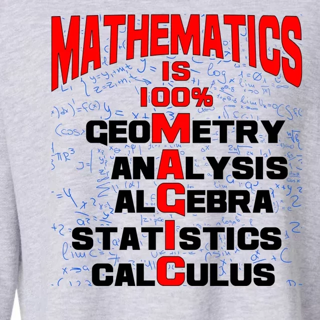 Mathematics Is 100 Percent Magic Cropped Pullover Crew