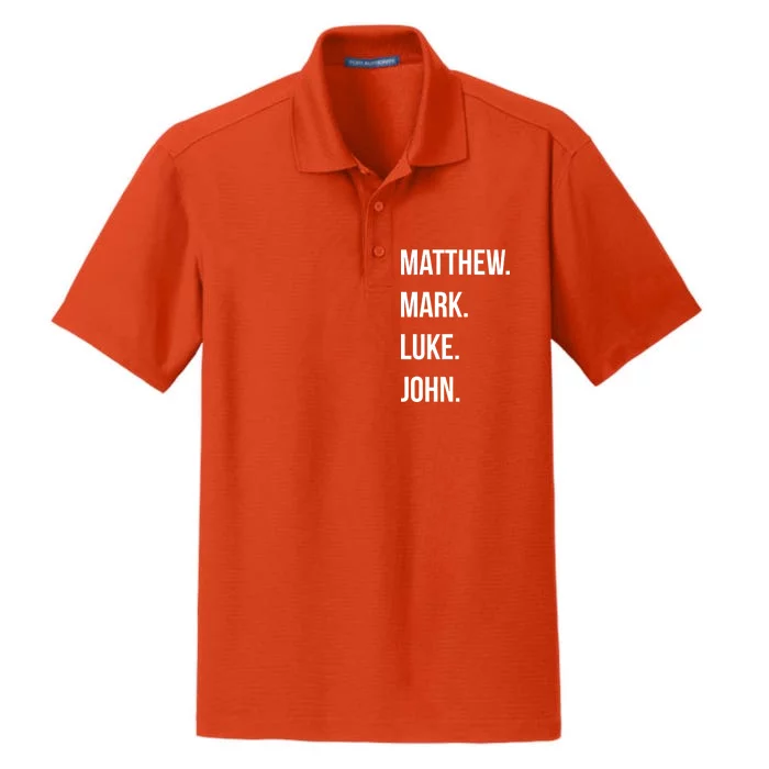 Matthew Mark Luke John Jesus Disciples Christian Dry Zone Grid Performance Polo