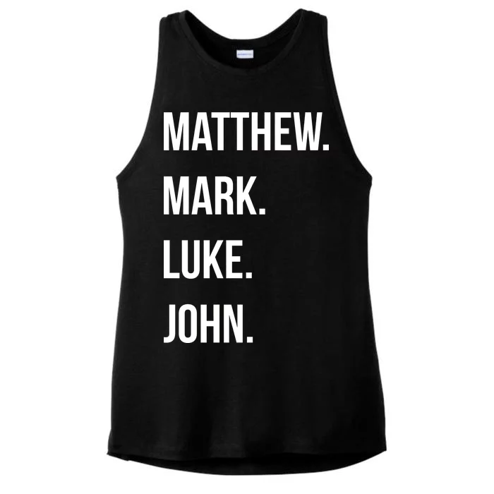 Matthew Mark Luke John Jesus Disciples Christian Ladies Tri-Blend Wicking Tank