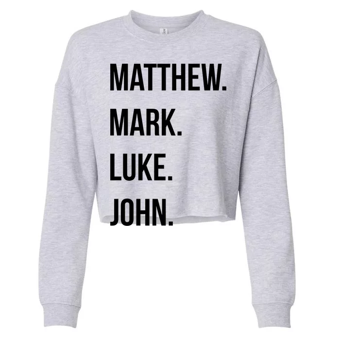 Matthew Mark Luke John Jesus Disciples Christian Cropped Pullover Crew