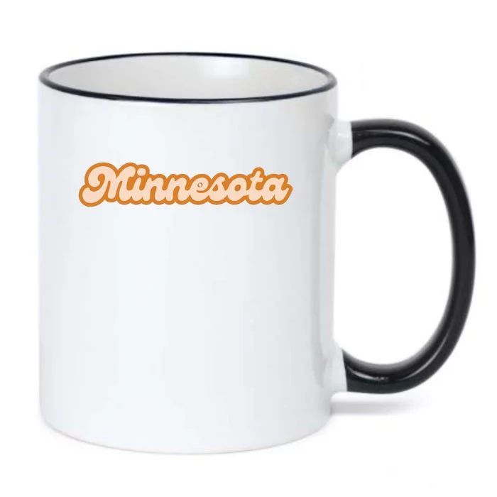 Minnesota America Usa State Retro Black Color Changing Mug