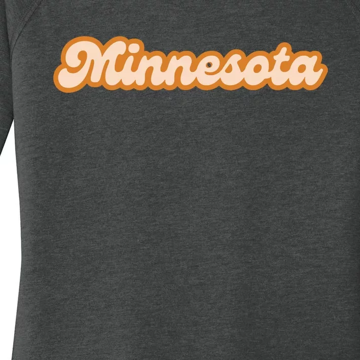 Minnesota America Usa State Retro Women's Perfect Tri Tunic Long Sleeve Shirt