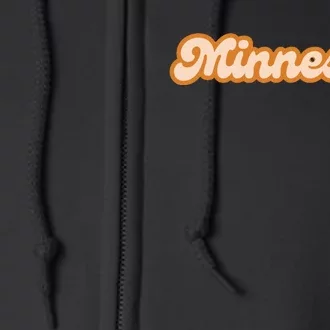 Minnesota America Usa State Retro Full Zip Hoodie