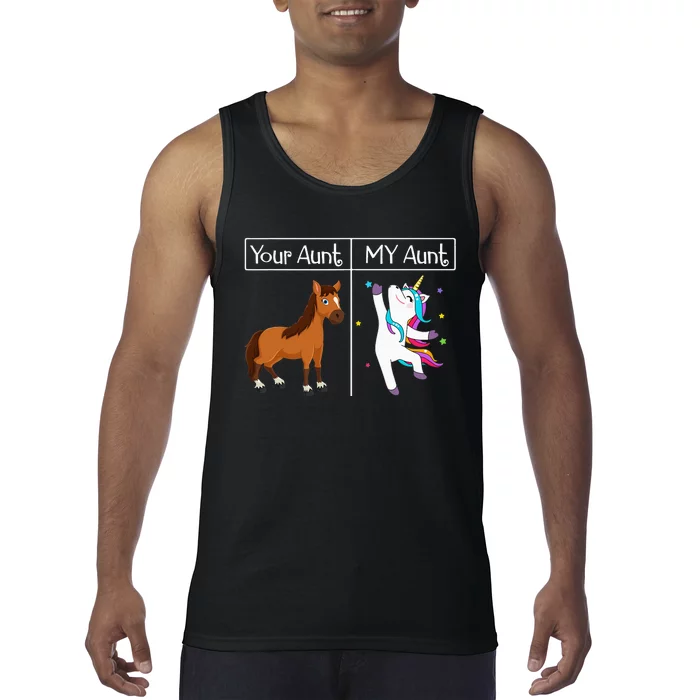 My Aunt Unicorn Funny horse racing Tank Top