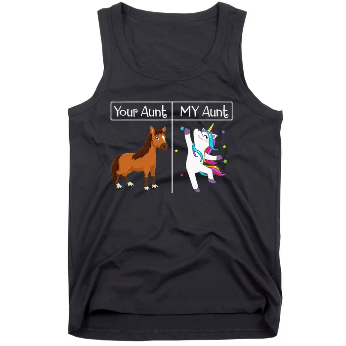 My Aunt Unicorn Funny horse racing Tank Top