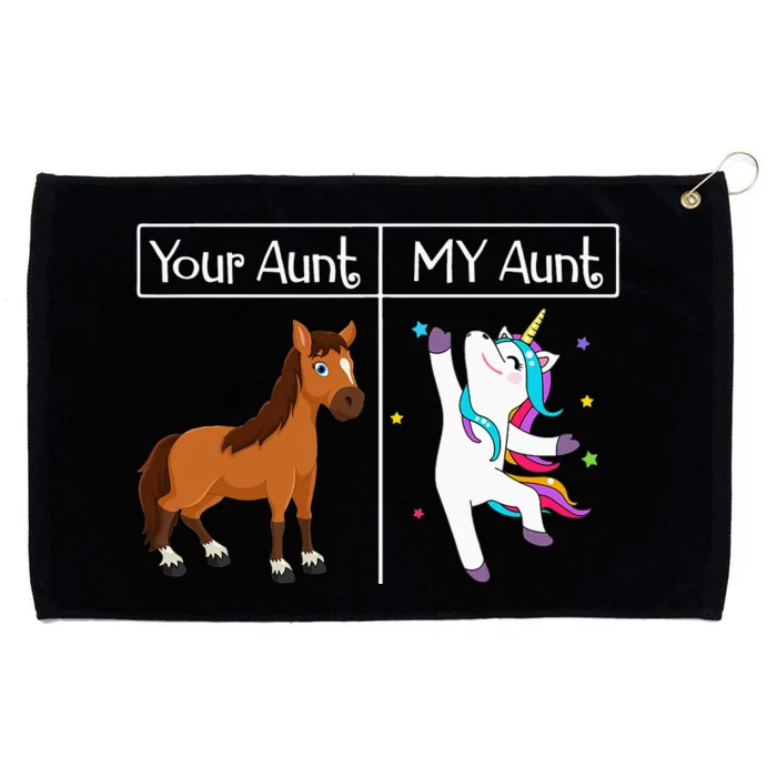 My Aunt Unicorn Funny horse racing Grommeted Golf Towel