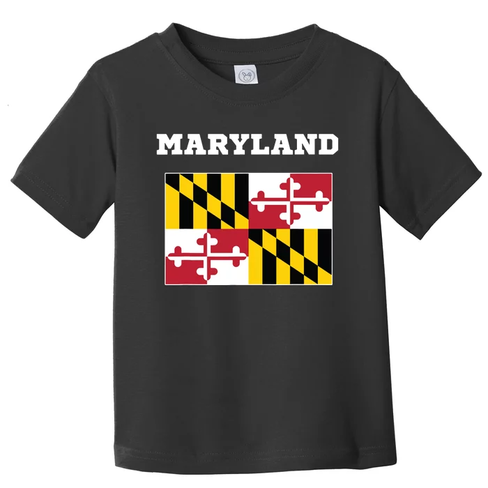 Maryland American Usa Top Travel Flag Gift Toddler T-Shirt