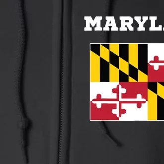 Maryland American Usa Top Travel Flag Gift Full Zip Hoodie