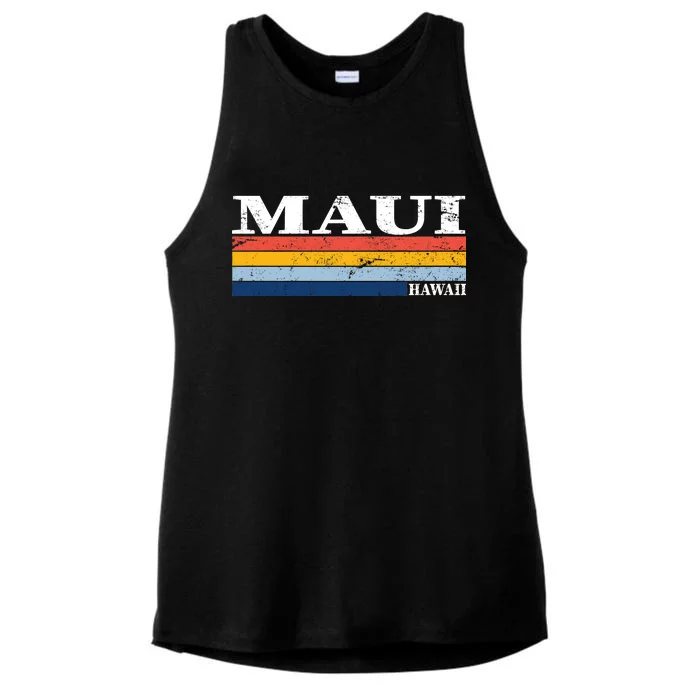 Maui Hawaii Vintage 1980s Style Ladies Tri-Blend Wicking Tank