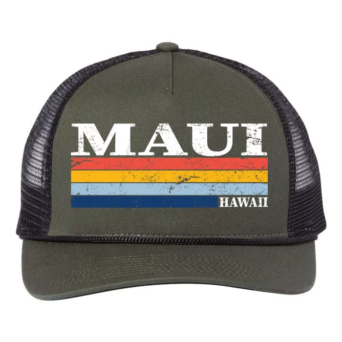 Maui Hawaii Vintage 1980s Style Retro Rope Trucker Hat Cap