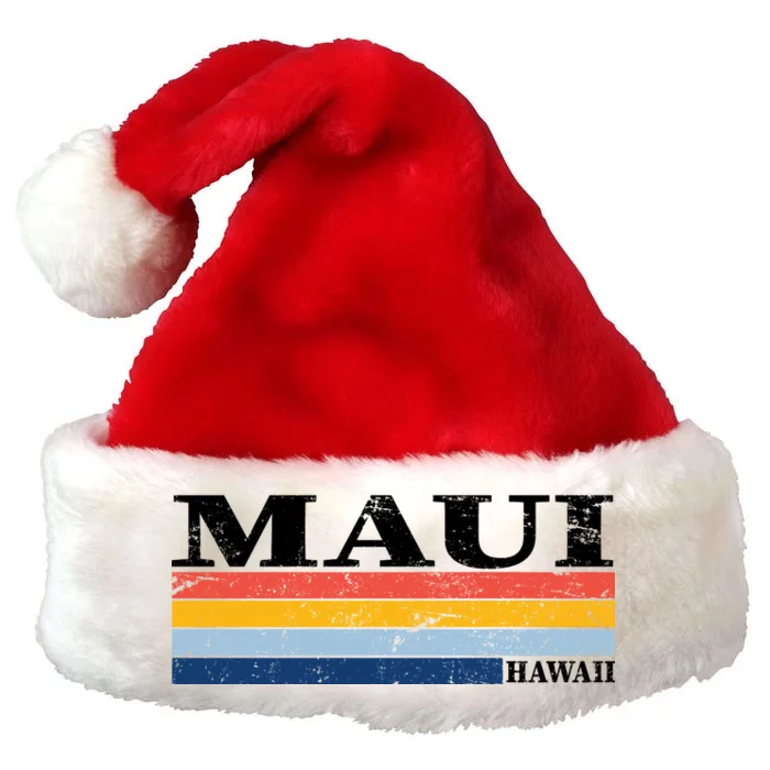 Maui Hawaii Vintage 1980s Style Premium Christmas Santa Hat