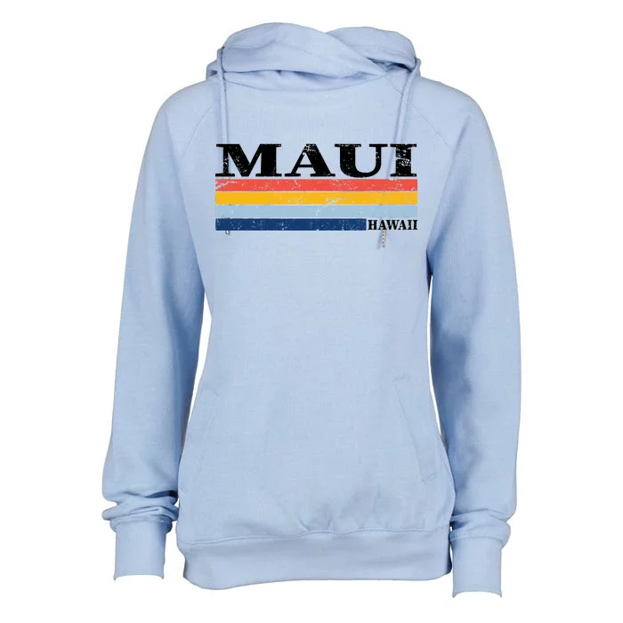 Maui Hawaii Vintage 1980s Style Womens Funnel Neck Pullover Hood