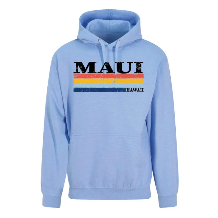 Maui Hawaii Vintage 1980s Style Unisex Surf Hoodie