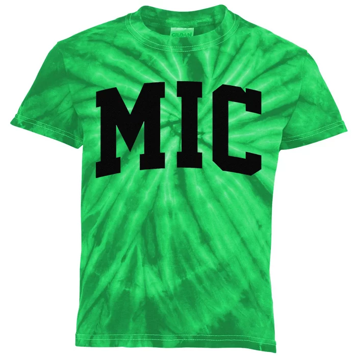 Mic Arch Vintage College Athletic Sport Kids Tie-Dye T-Shirt