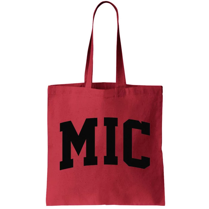 Mic Arch Vintage College Athletic Sport Tote Bag