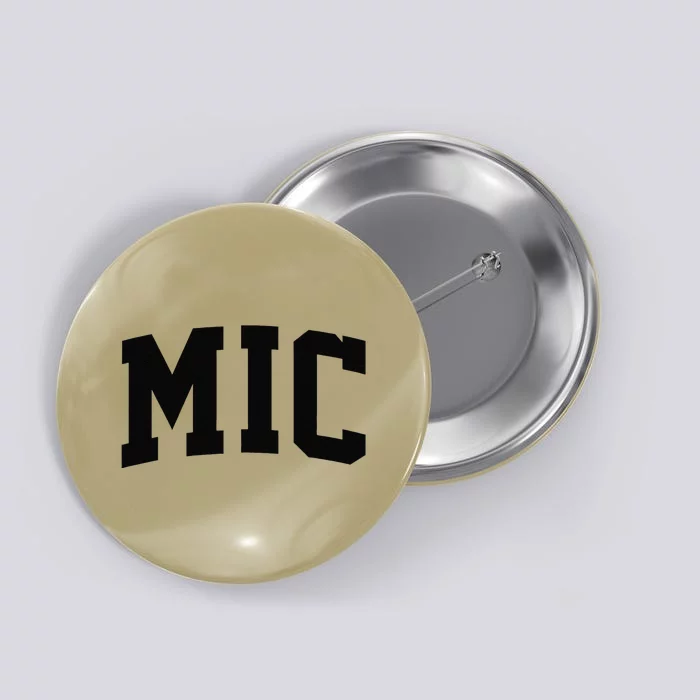 Mic Arch Vintage College Athletic Sport Button