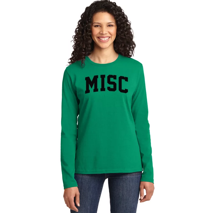 Misc Arch Vintage College Athletic Sport Ladies Long Sleeve Shirt