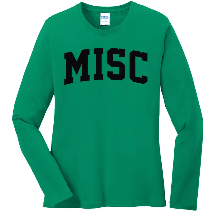 Misc Arch Vintage College Athletic Sport Ladies Long Sleeve Shirt