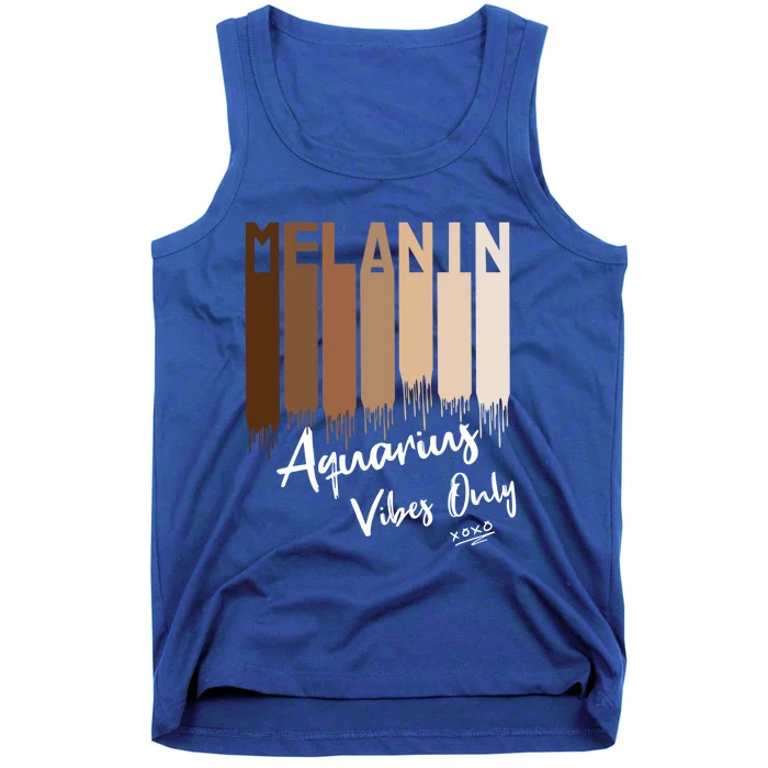 Melanin Aquarius Vibes Only Zodiac Sign For Black Gift Tank Top