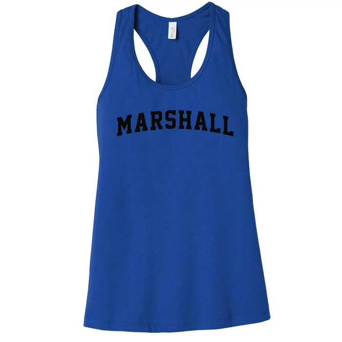 Marshall Arch Vintage College Athletic Sport Women's Racerback Tank