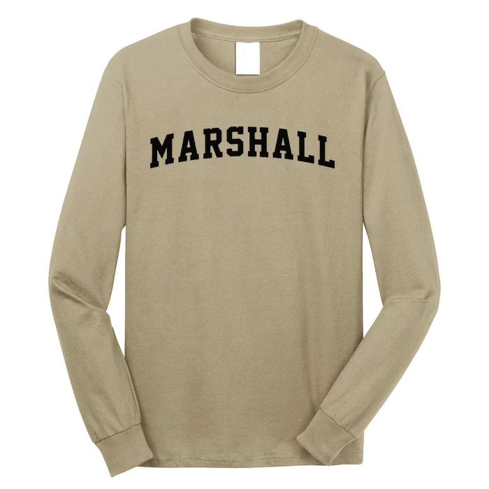 Marshall Arch Vintage College Athletic Sport Long Sleeve Shirt