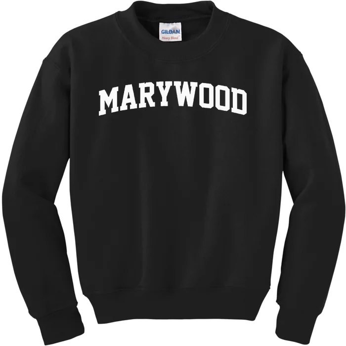 Marywood Arch Vintage College Athletic Sport Kids Sweatshirt