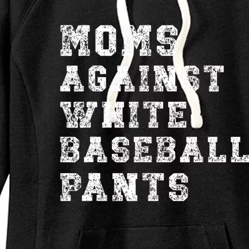 Moms Against White Baseball Pants Women's Fleece Hoodie