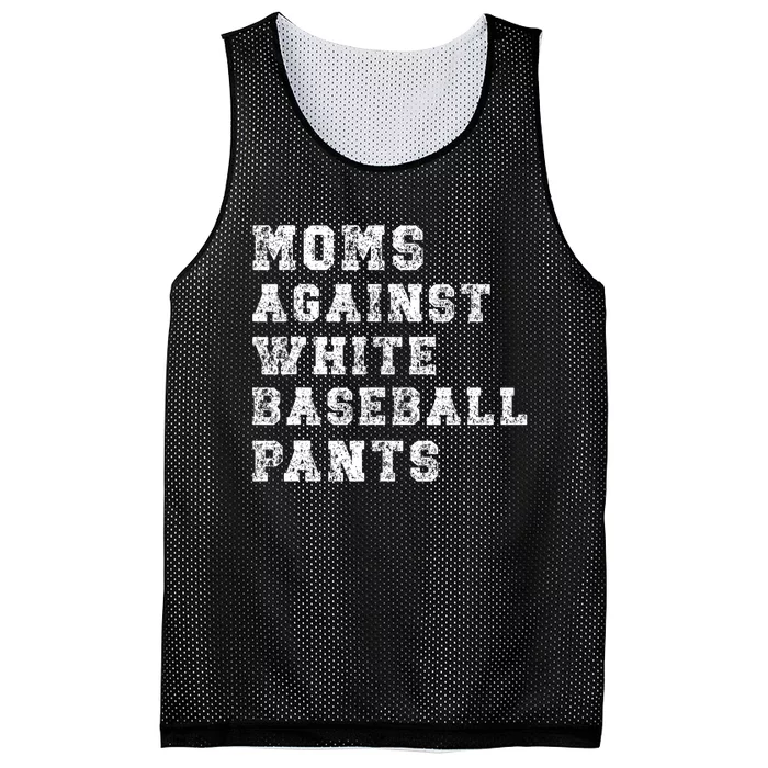 Moms Against White Baseball Pants Mesh Reversible Basketball Jersey Tank