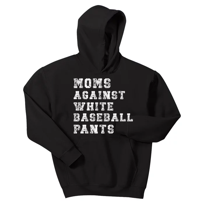 Moms Against White Baseball Pants Kids Hoodie